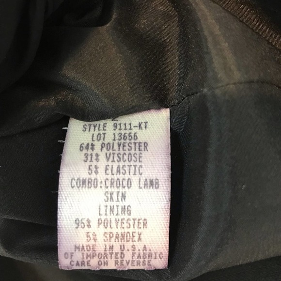 Donna Degnan sheath midi dress leather patch 2 - Picture 12 of 13